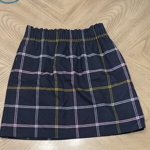 JCrew Navy Plaid Skirt